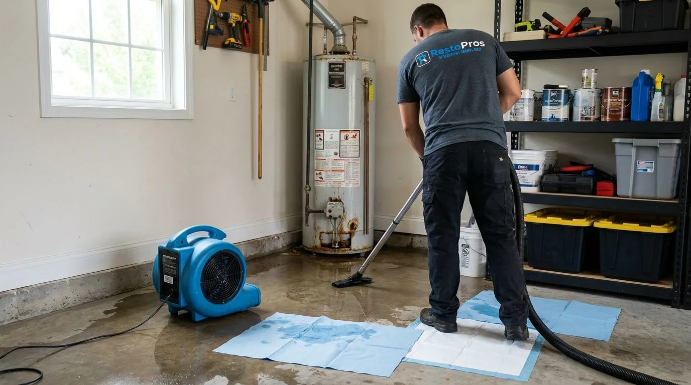 Water Heater Flood Cleanup